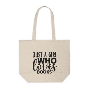 Just A Girl Who Loves Books Custom Canvas Tote Bag